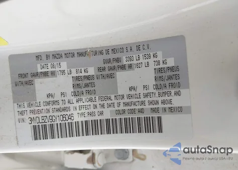 2016 Scion Ia from USA, damaged, VIN 3MYDLBZV9GY106046